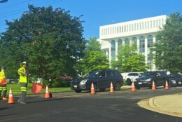 Cars line up at E-CARE event