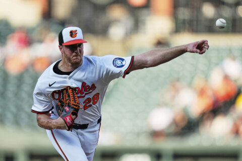 Rogers shuts down Rangers and Holliday hits a three-run homer in Orioles’ 6-0 win