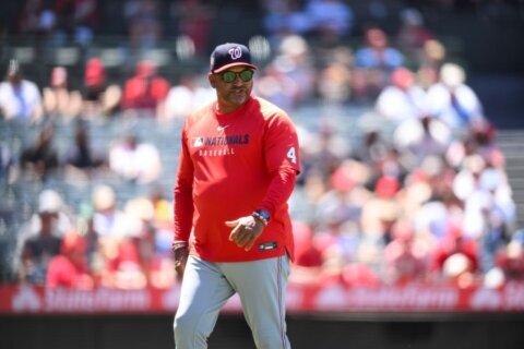 Washington manager Dave Martinez ejected after a replay review goes against the Nationals