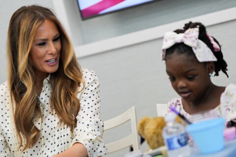Melania Trump meets with patients, visits garden at Washington children’s hospital