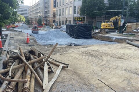 Challenges for drivers and walkers in Silver Spring with Purple Line construction
