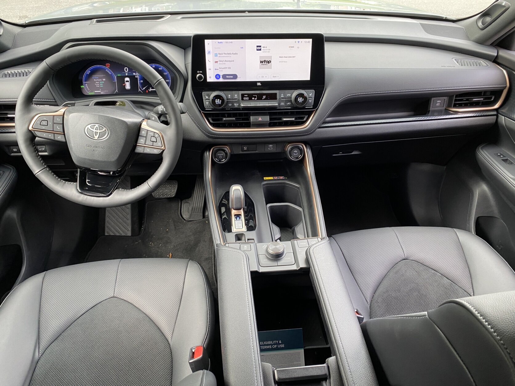 Interior of Toyota Grand Highlander
